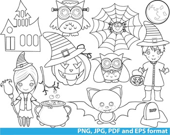 Preview of Super Hero Halloween Clip Art SCHOOL outline stamp color page line Print -129-