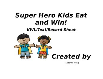 Preview of Super Hero Healthy Eating