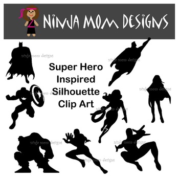 superhero silhouette clip art