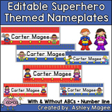 Super Hero Kids Themed Nameplate/Deskplate/Nametags