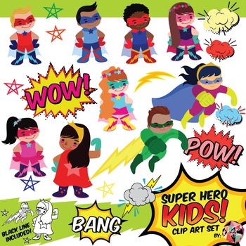 36 Kids Superhero Clipart Superheroes Kids Clipart 