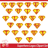 Super Hero Logos Clipart Set