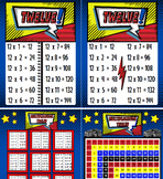 Super Hero Multiplication Charts - 3 FORMATS