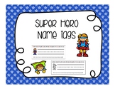 Super Hero Name Tags