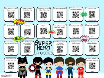 Preview of Super Hero QR Codes