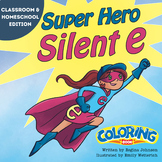 Super Hero Silent e Coloring Book Reader CVCe CVC