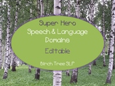 Super Hero Speech & Language Domain Banners