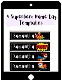 Super Hero Student Name Tag | Editable Template