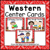 Western Cowboy Themed Pocket Chart Center Cards
