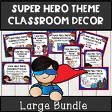 Super Hero Theme Classroom Decor BUNDLE *Editable*