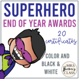 Superhero Themed Student Awards | End of Year Award Certificates
