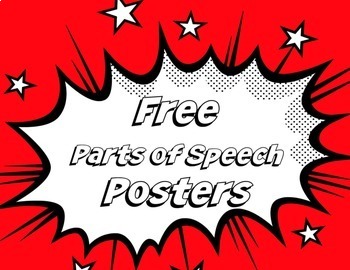 Super Hero Themed Parts of Speech Posters (FREE)