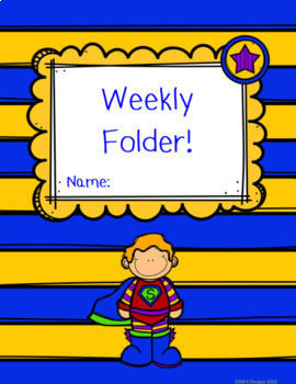 Superhero Weekly Folders By MCA Designs Teachers Pay Teachers   Original 4466307 2 