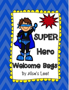 Preview of Publisher Super Hero Welcome Back to School Bag Topper