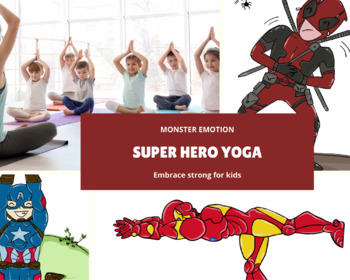 Preview of Super Hero Yoga Card for Children
