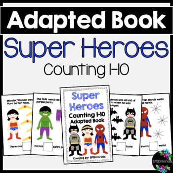 Preview of Super Heroes Adapted Book (Counting 1-10)