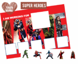 Super Heroes Token Board - Hulk, Spiderman, Thor, Ironman, Captain America