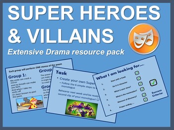 Preview of Super Heroes and Villains: Extensive Drama resource pack