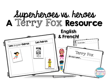 Preview of Superheroes vs. Heroes - Community Helpers and Terry Fox Resource