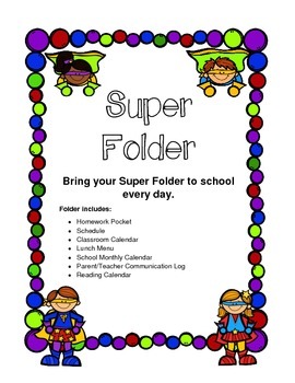 Homework Folder Super Hero Theme By Terrie Campbell TpT   Original 1942831 1 