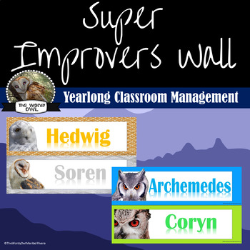 Preview of Super Improver Wall- Owl Themed