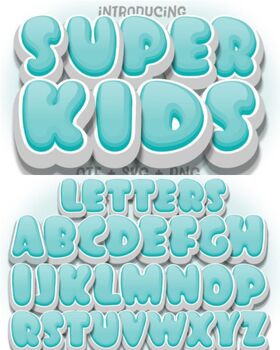 Preview of Super Kids Education Font Unleash the Magic of Words in Your Child's World!