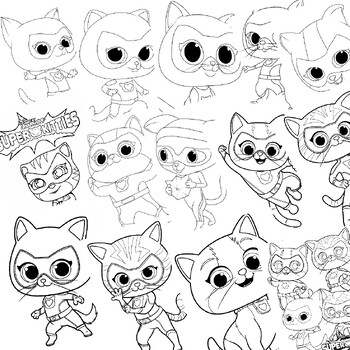 Super Kitties Coloring Pages: Super Kitties Coloring book Printable for