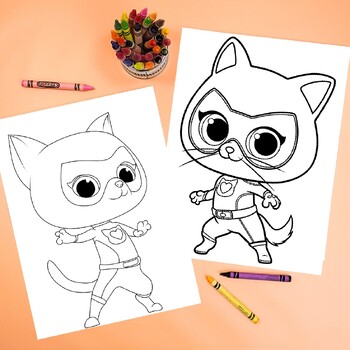 Super Kitties Coloring Book: Cute and Funny Cat for Super Fan, Kids, Boys,  Girls Ages 4-8 and 8-12 : Matthews, Scott: : Books