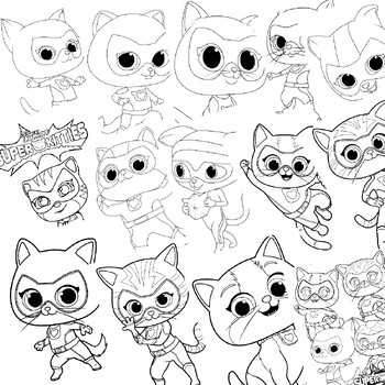 Super Kitties coloring Pages: Gift Printable For Kids for /All