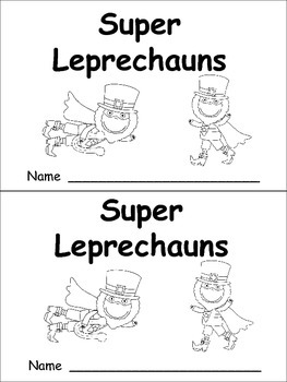 Preview of Super Leprechauns Emergent Reader- Kindergarten- St. Patrick's Day Color Words