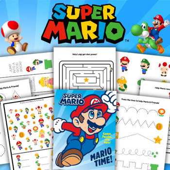 Preview of Super Mario Activity Pack For Kids
