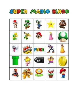 Super Mario Bingo! by KeepCalmAndCurl | TPT