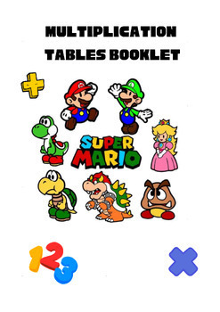 Preview of Super Mario Booklet to Learn the Multiplication Tables (tables 2 to 10) No Prep 