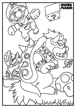 Super Mario Bros. Coloring Pages by Mommy Evolution | TPT