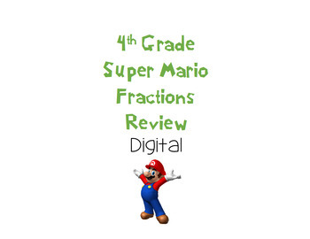 Preview of Super Mario Bros. Fractions Review- Digital Resource