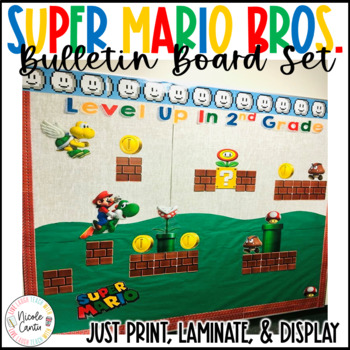 Preview of Super Mario Bros. Level Up Bulletin Board Display (Tabloid 11x17 sized)
