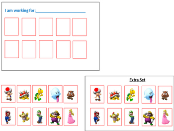 Preview of Super Mario Brothers Token Reinforcement Board (Autism, ODD, Special Needs)