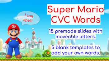 Preview of Super Mario CVC Word Build
