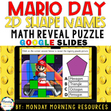 Super Mario Day Identifying 2D Shapes -Math Reveal Puzzle 