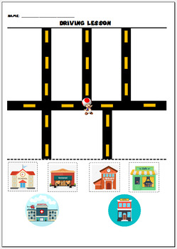Preview of Super Mario Driving and Directions Worksheet