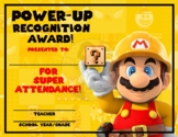 Super Mario Nintendo - Recognition Award - Power Up Certif
