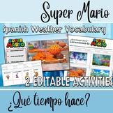 Super Mario Spanish Reading Weather Vocab  (qué tiempo hac