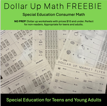Preview of Next Dollar Up Special Education Grocery Math Life Skills FREE