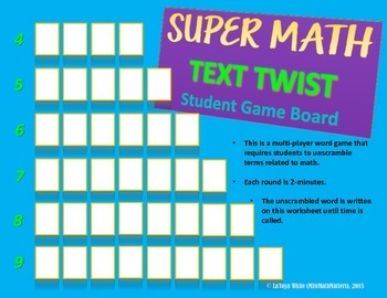 Text Twist, Board Game