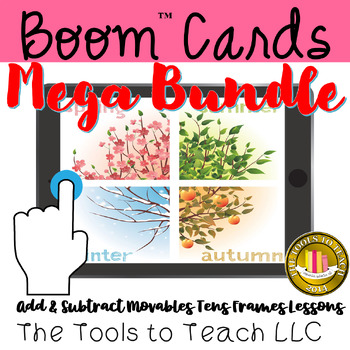 Preview of Mega Bundle Boom™ Card Add Subtract Movables to 20 Tens Frame Digital Resource