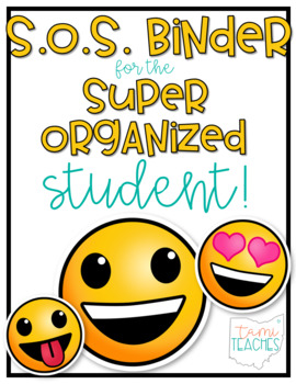 Preview of Super Organized Student Take Home Binder System [EDITABLE] EMOJIS theme!