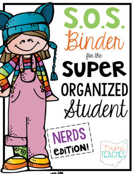 Preview of Super Organized Student Take Home Binder System [EDITABLE] NERDS theme!