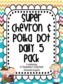Preview of Super Polka Dot and Chevron Daily 5 Posters and Cards