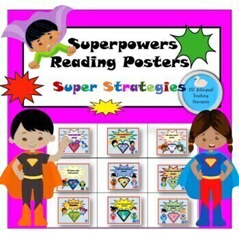 Preview of Reading Superpowers Strategies Posters and More: Multicultural