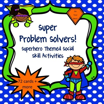 Preview of Superhero Themed Social Skills Activities-Super Problem Solvers!